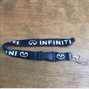 New Infiniti Lanyard ID Badge Holder Black & White